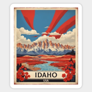 Idaho United States of America Tourism Vintage Poster Sticker